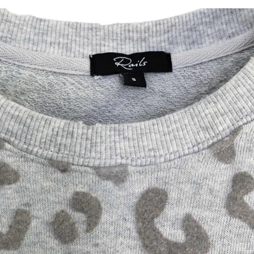 Rails Marlo Flocked Leopard Print Sweatshirt - image 8